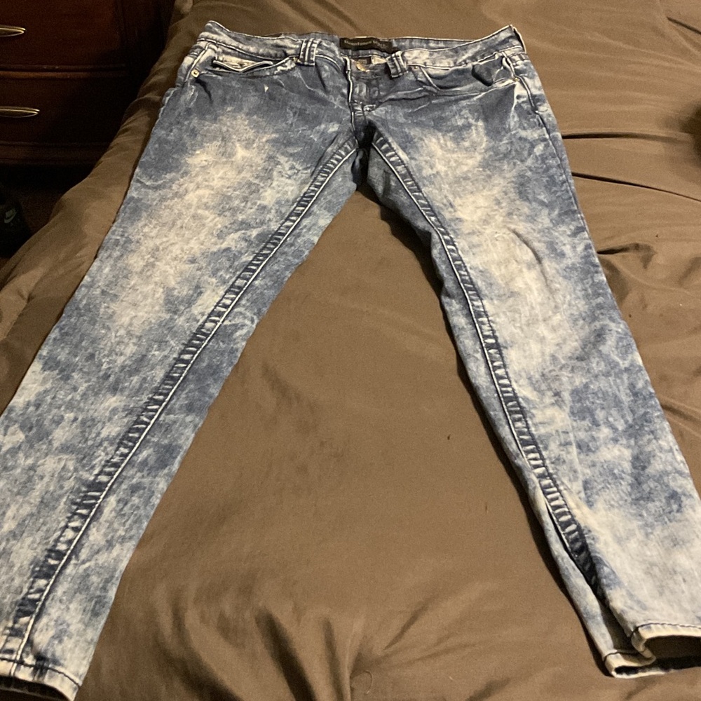 Chic Blue Acid Wash Women's Skinny Jeans